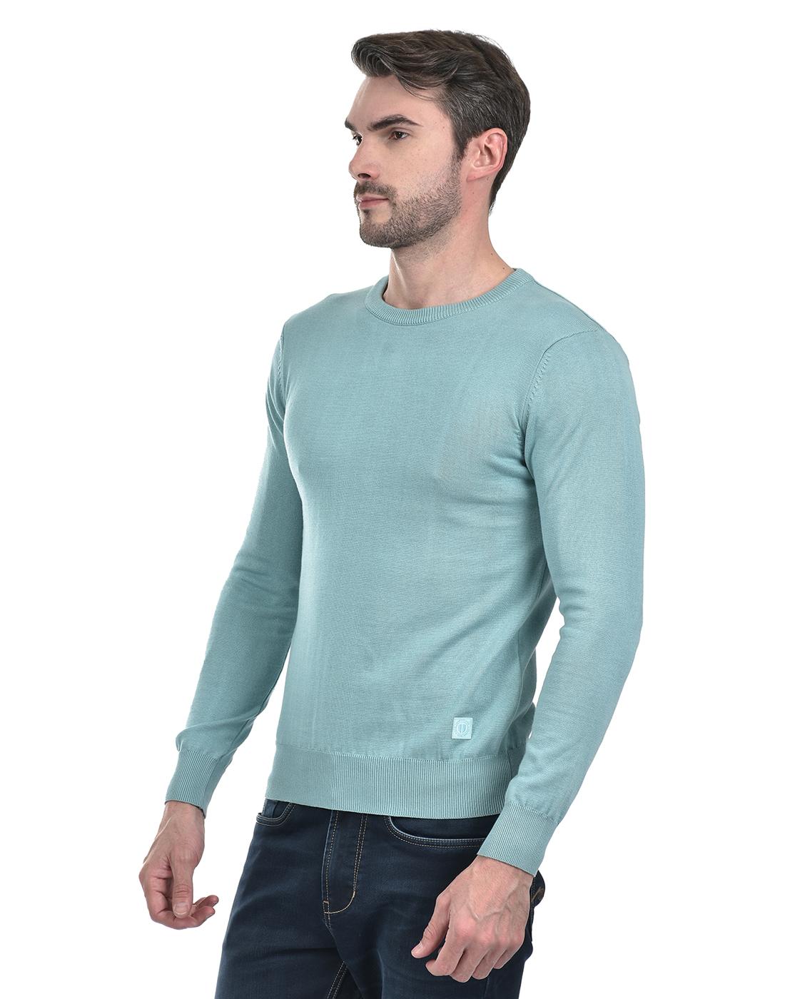 Numero Uno Men Solid Blue Sweater